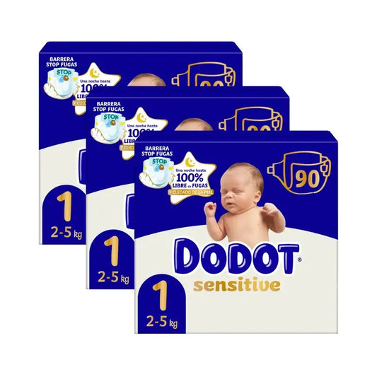 Dodot Pañal Sensitive Jumbo Pack Talla 1 , 3X90 Unidades