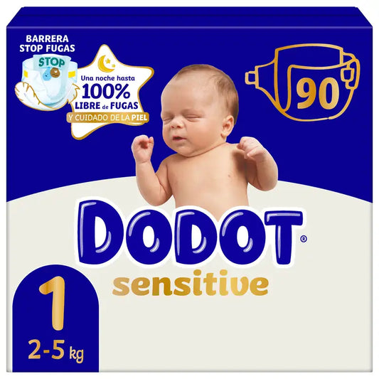 Dodot Sensitive Talla 1, 2kg-5kg, 90 Pañales