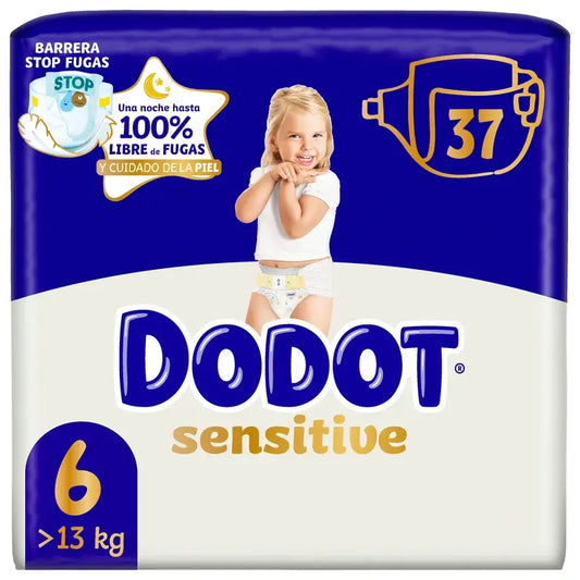 Dodot Pañal Sensitive Value Pack Talla 6 , 37 unidades