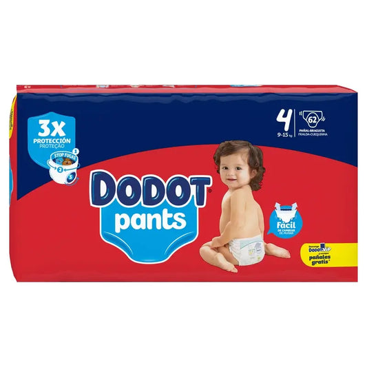 Dodot Pants Braguita Talla 4, 62 Pañales