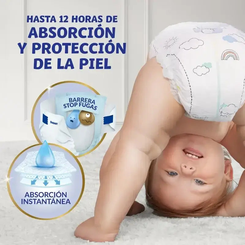 Dodot Sensitive Talla 5, 2 x 44 Pañales + Toallitas Pure Aqua Bebé 288 Unidades
