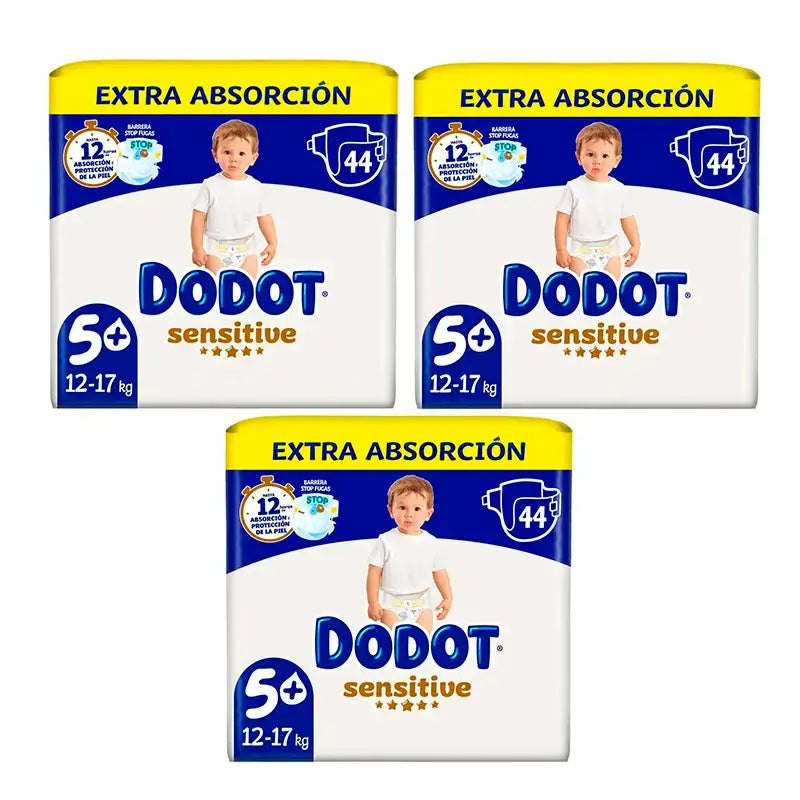 Dodot Sensitive Talla 5, 132 Pañales