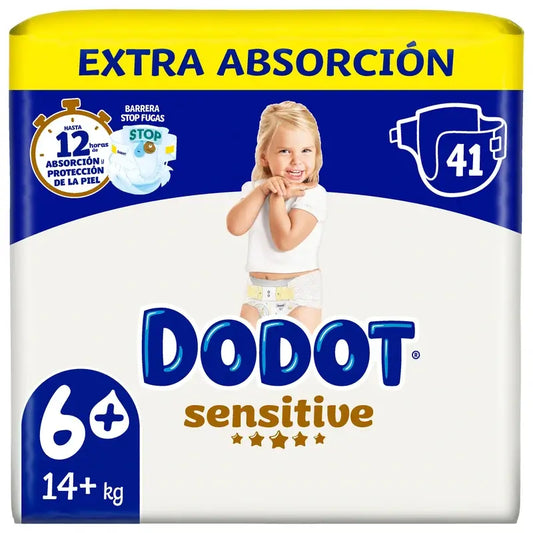 Dodot Sensitive Talla 6, 41 Pañales