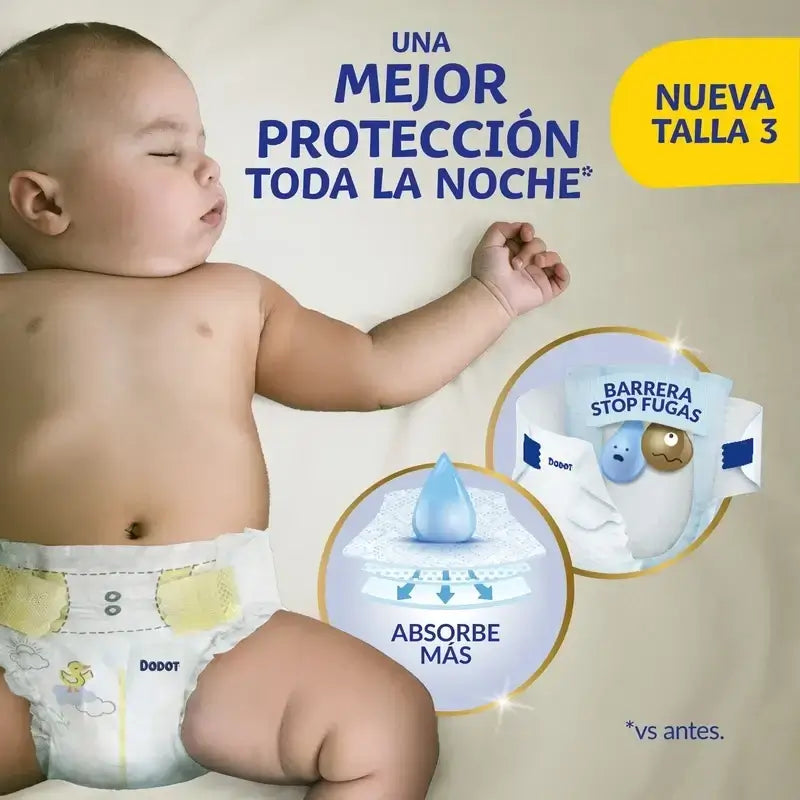 Dodot Sensitive Extra Jumbo Talla 3+, Pack 2 x 56 Pañales