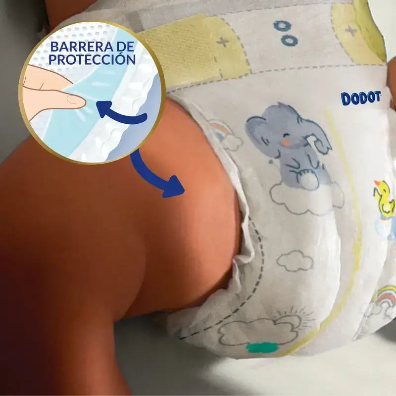 Dodot Sensitive Pañales Extra Absorción 10-15 kg Talla 4+, Pack 2 x 48 Unidades