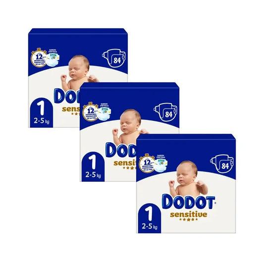 Dodot Sensitive Talla 1, 252 Pañales