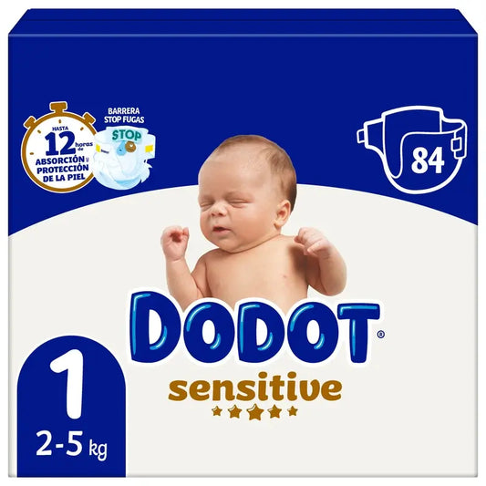 Dodot Sensitive Talla 1 Box, 84 Pañales