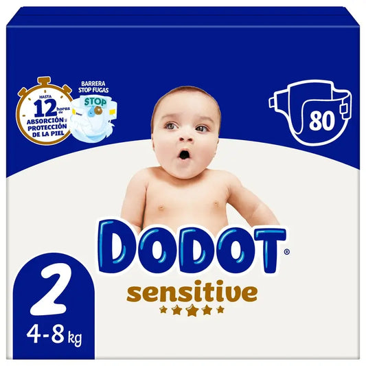 Dodot Sensitive Box Talla 2, 80 Pañales