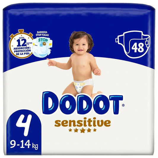 Dodot Sensitive Talla 4 (9-14 Kg), 48 Pañales