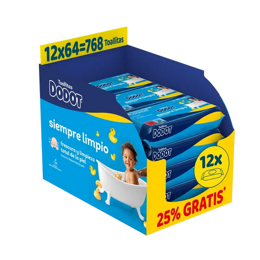 Dodot Toallitas Mainline, 12x64, 768 unidades