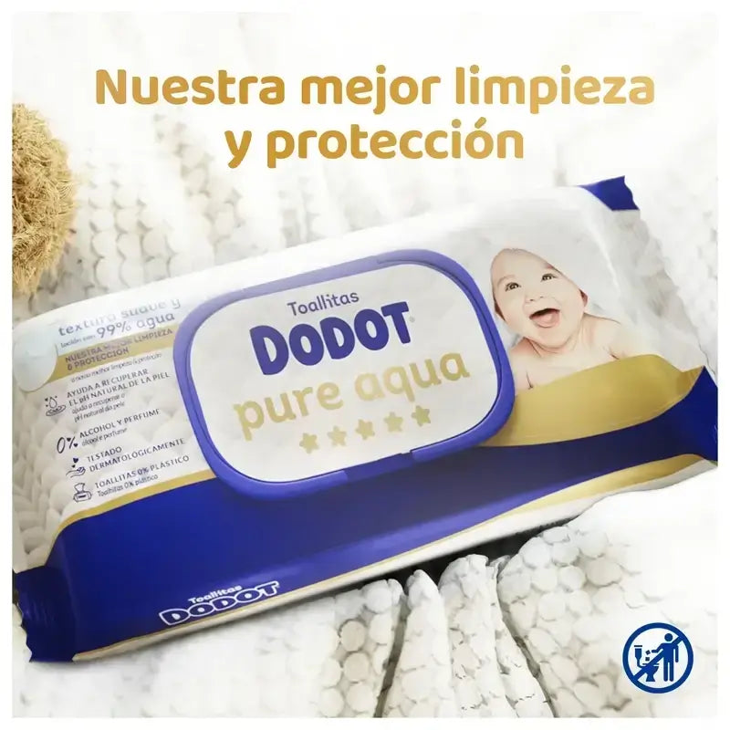 Dodot Toallitas Pure Aqua, 12x48, 576 unidades