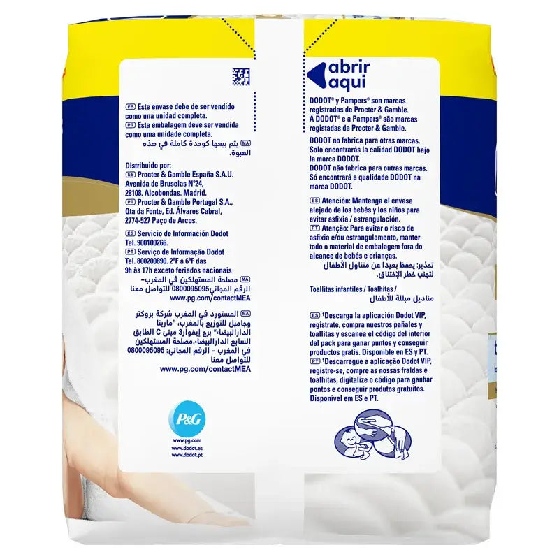 Dodot Toallitas Pure Aqua, 6x48, 288 unidades
