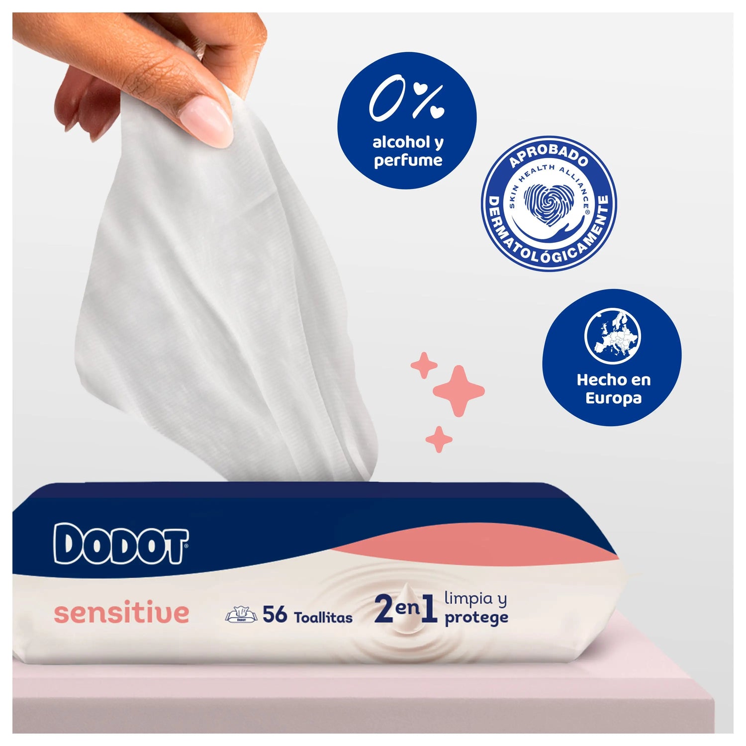 Dodot Toallitas Sensitive, 4x56, 224 unidades (20% GRATIS)