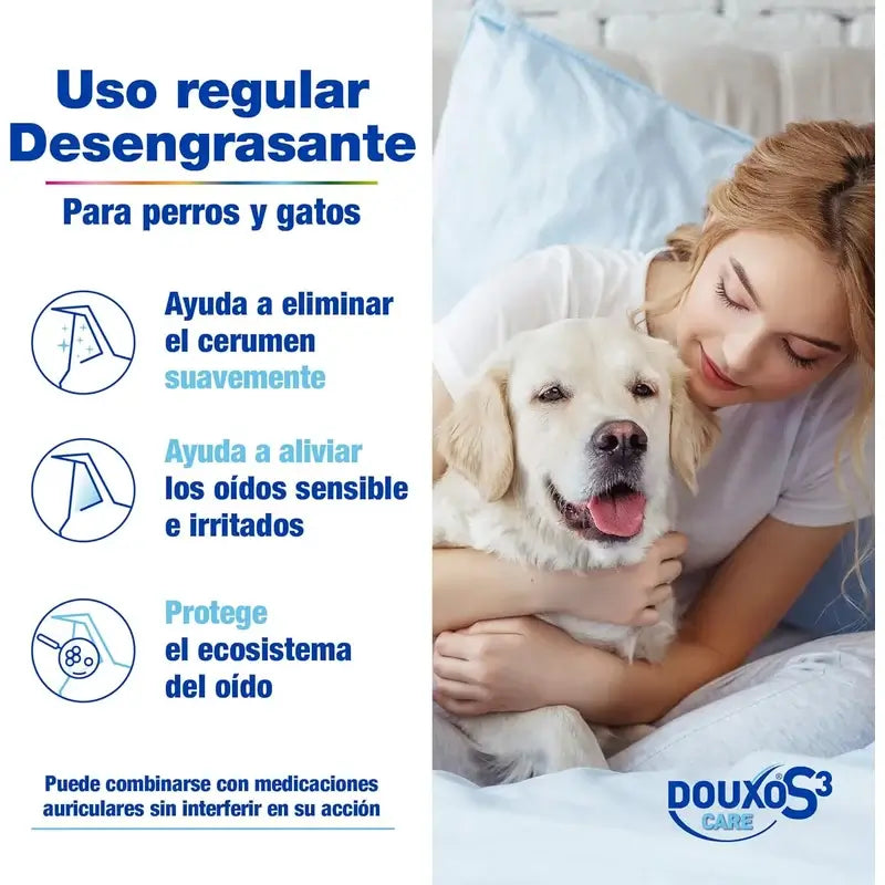 Douxo S3 Care Loción Auricular Perros Y Gatos Uso frecuente, 120 ml