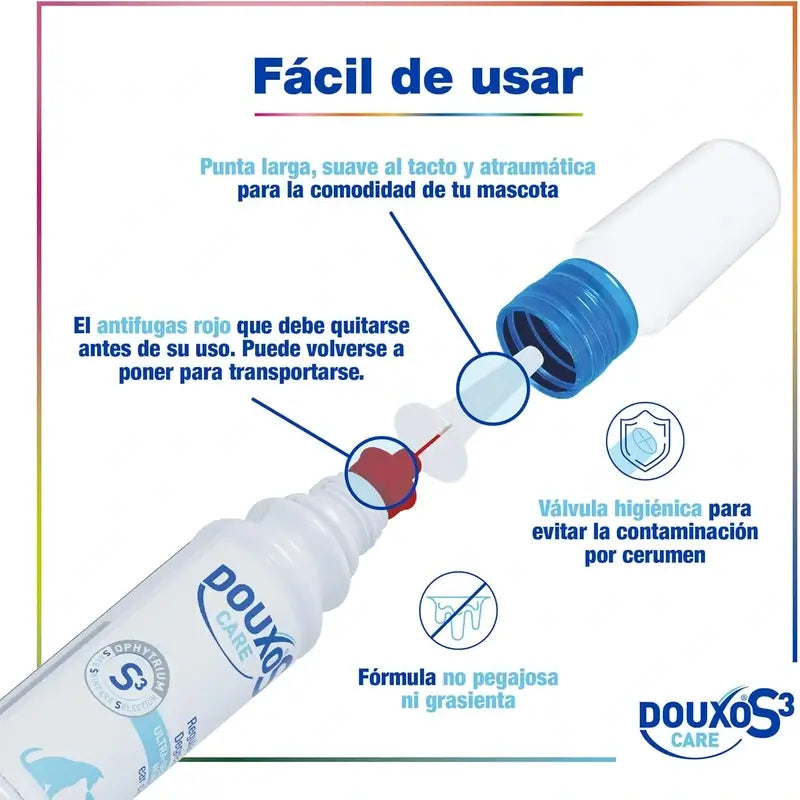 Douxo S3 Care Loción Auricular Perros Y Gatos Uso frecuente, 120 ml