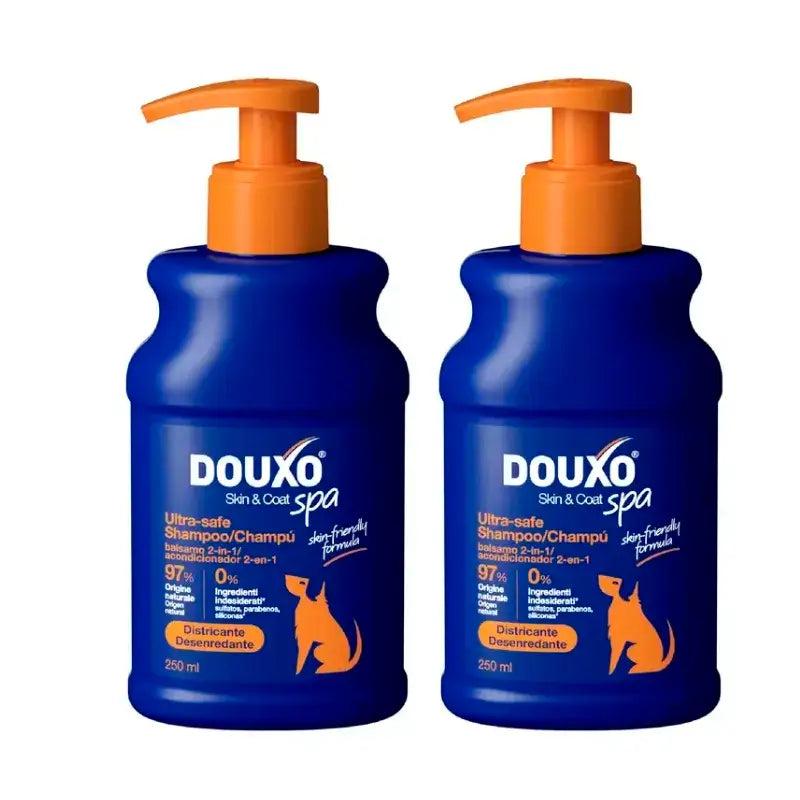 Douxo Skin & Coat Spa 2 En 1 Champú Y Acondicionador Para Perros, Pack 2 x 250 ml