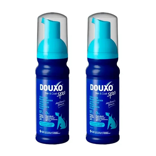 Douxo Skin & Coat Spa Espuma Ultra Suave Para Limpieza Exprés, Pack 2 x 150 ml