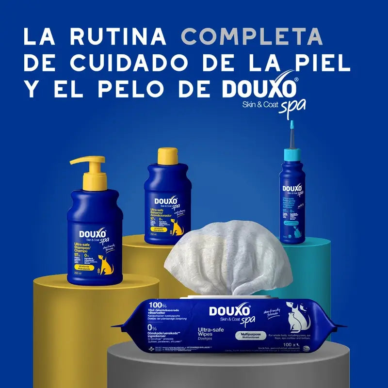 Douxo Skin & Coat Spa Toallitas Multiusos Para Perros Y Gatos, 100 unidades