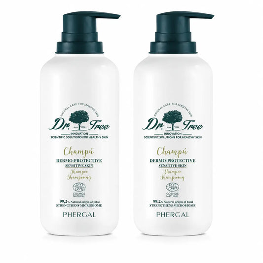 Dr. Tree Champu Dermoprotector Natural Cuero Cabelludo Sensible 400 Ml , pack 2