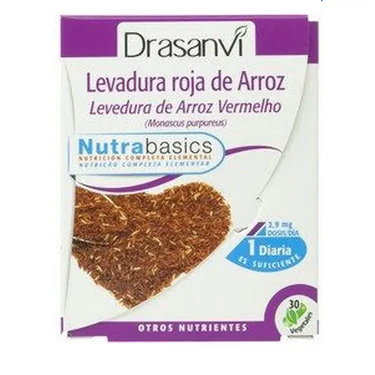 Drasanvi Drasanvi Levadura Roja Arroz (2,9Mg Monacolina K) Nutrabasicos, 30 Cápsulas, 30 capsulas