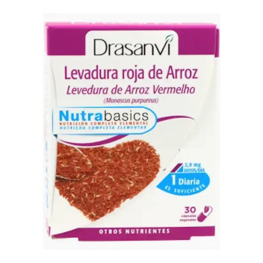 Drasanvi Levadura Roja Arroz (2,9Mg Monacolina K) Nutrabasicos, 30 Cápsulas