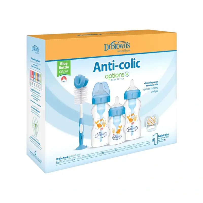Dr.Brown's Pack De Regalo Azul Boca Ancha Options+