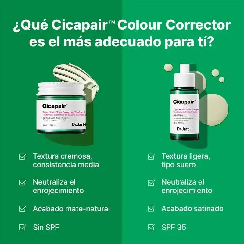 Dr.Jart+ Cicapair Tiger Grass Tratamiento Con Color Para Rojeces, 50 ml