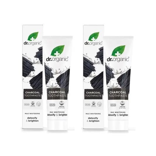 Dr.Organic Carbon Activado Pasta De Dientes Blanqueante, 2X100 Ml