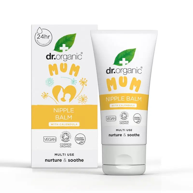 Dr.Organic Mamá Y Bebé Bálsamo Para Pezones Protector, Nutritivo, Calmante, 30 ml