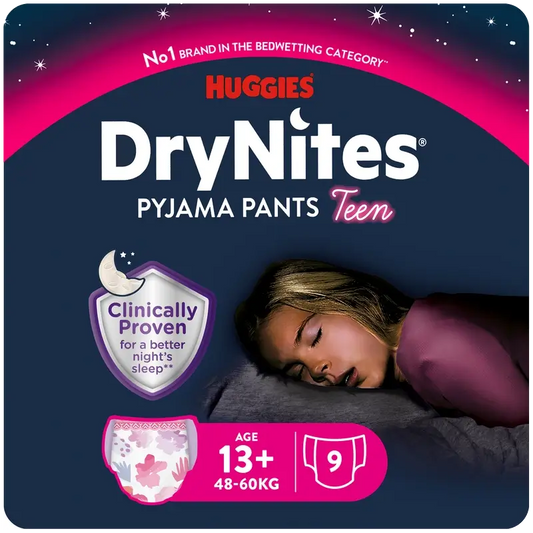 Drynites Talla +13 Niña Pañales De Noche , 9 unidades