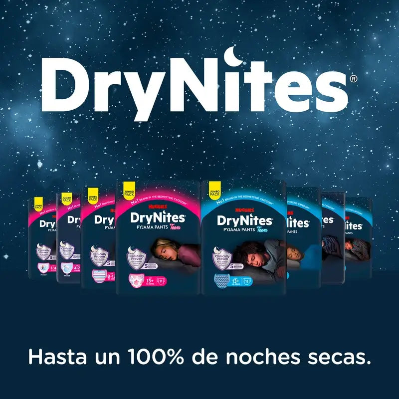 Drynites Talla +13 Niña Pañales De Noche , 9 unidades