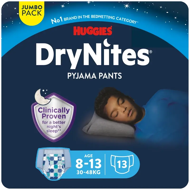 Drynites Talla 8-13 Niño Pañales De Noche , 13 unidades