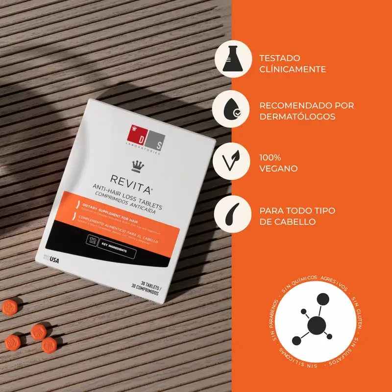 Ds Laboratories Revita Comprimidos Anticaída, 30 uds