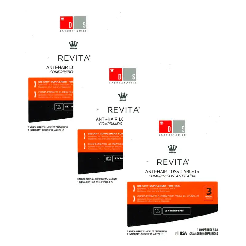 Ds Laboratories Revita Comprimidos Anticaída, Pack 3 x 90 uds