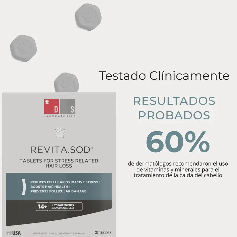 Ds Laboratories Revita Sod Comprimidos Anticaída, 30 uds