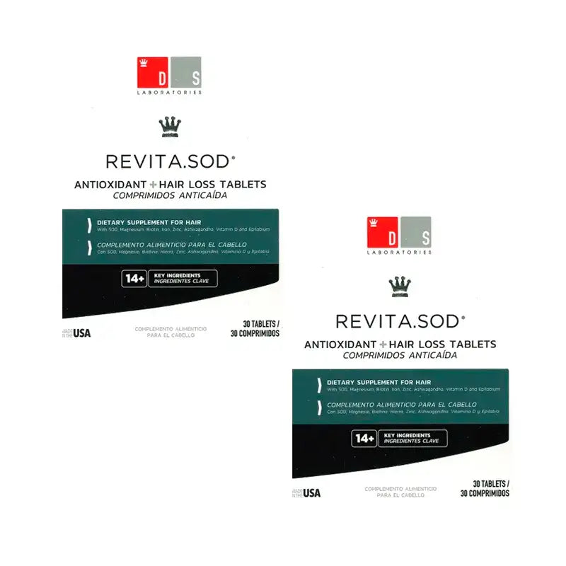 Ds Laboratories Revita Sod Comprimidos Anticaída, Pack 2 x 30 uds