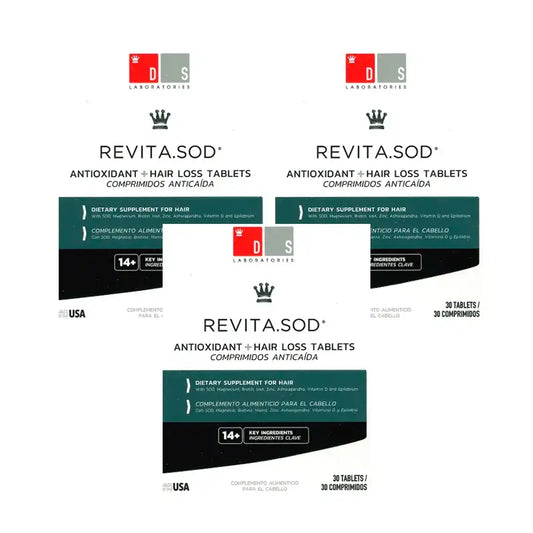 Ds Laboratories Revita Sod Comprimidos Anticaída, Pack 3 x 30 uds