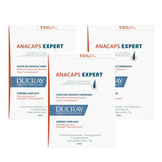 Ducray Anacaps Expert Complemento Anticaída, Pack 3 x 30 Cápsulas