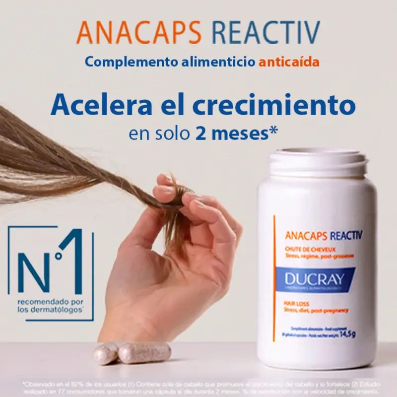 Ducray Anacaps Reactiv, 90 Cápsulas