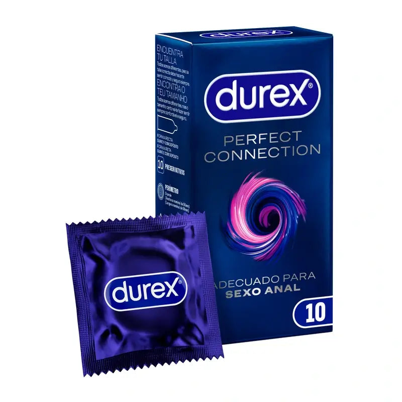 Durex Perfect Connection Extra Lubricados, 10 Preservativos