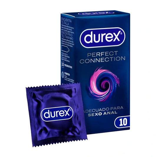 Durex Perfect Connection Extra Lubricados, 10 Preservativos