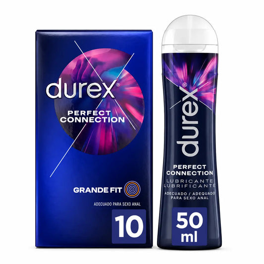 Durex Perfect Connection Pack 10 Preservativos + Lubricante 50 ml