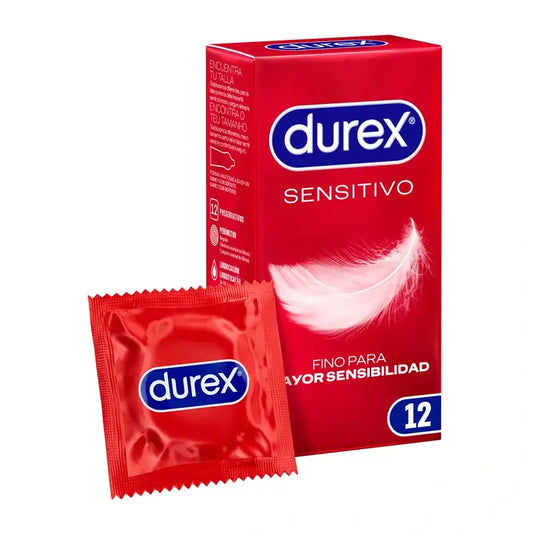 Durex Preservativos Sensitivo Suave Para Mayor Sensibilidad 12 unidades