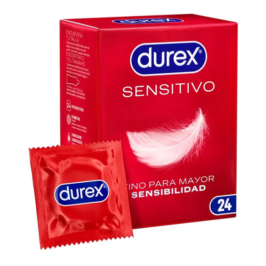Durex Preservativos Sensitivo Suave Para Mayor Sensibilidad 24 unidades