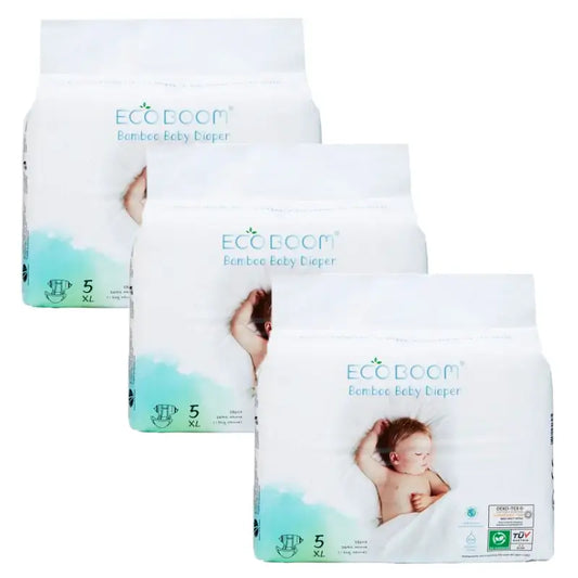 Eco Boom Pack 3X Pañal De Bambú Pure Xl 5, 84 unidades