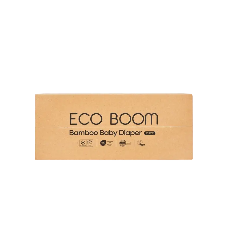 ECO BOOM PURE Pañales ecológicos de bambú 100% natural- Talla 3/M (6-10 kg) - 68 ud