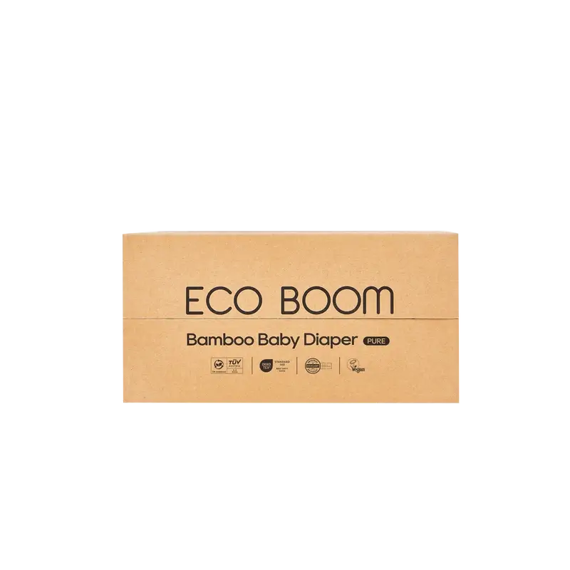 ECOBOOM PURE Pañales ecológicos de bambú 100% natural- Talla 5/XL (12-17 kg) - 48 ud