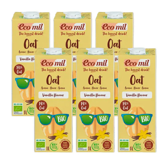 Ecomil Bebida Vegetal Sabor Vainilla Bio Tetrabrik, Pack 6 x 1 litro