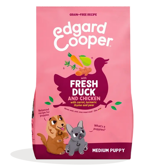 Edgard & Cooper Pienso Para Cachorros Medianos Con Pato Y Pollo Frescos , 2,5 kg