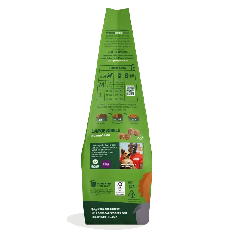 Edgard & Cooper Pienso Para Perros Adultos Grandes Con Cordero Fresco , 12 kg